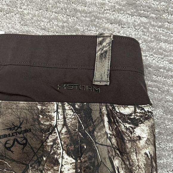 Under Armour Storm Pants Womens 12 Brown Realtree Camo UA Hunting Fitted - Picture 4 of 16